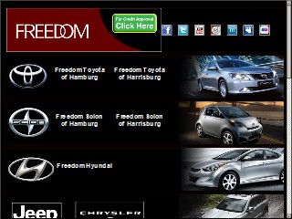 Web site www.freedomautogroup.com, Freedom Pontiac Buick Cadillac