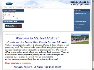 Web site www.michaelmotors.com, Mark LeRose Ford